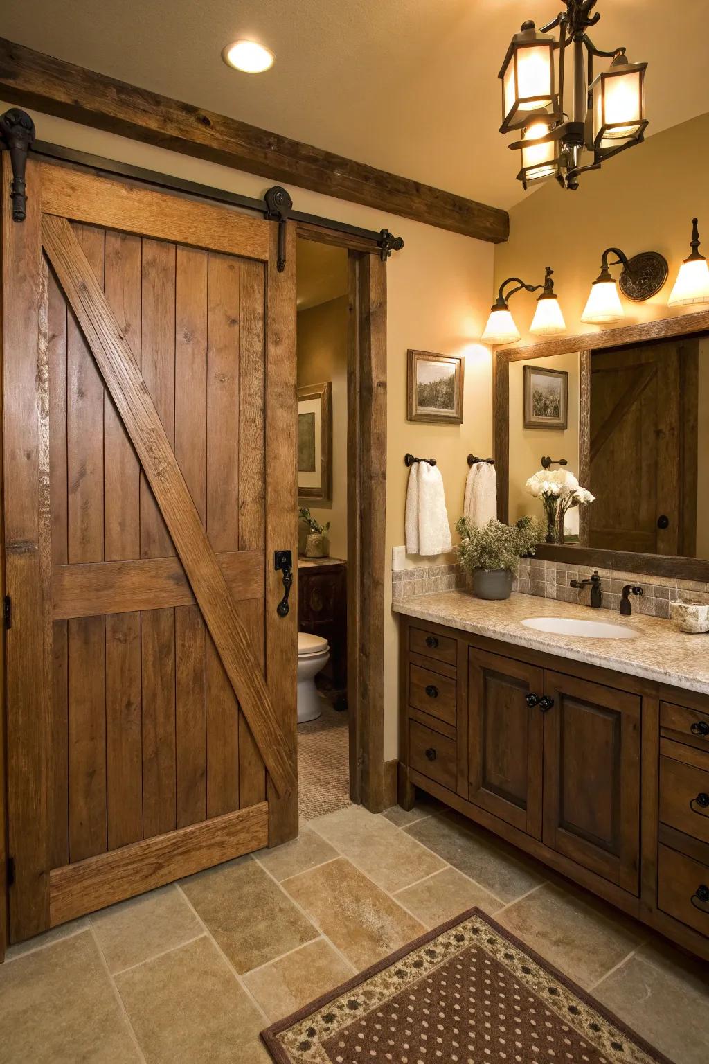 Conventional barn doors deliver ageless allure and elegance.