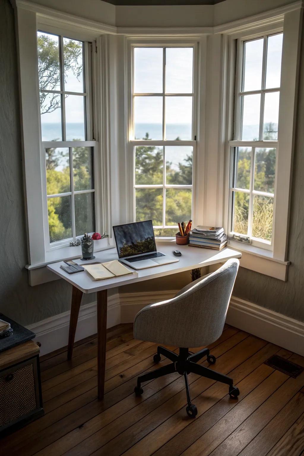 An office space offering productivity and stunning vistas.