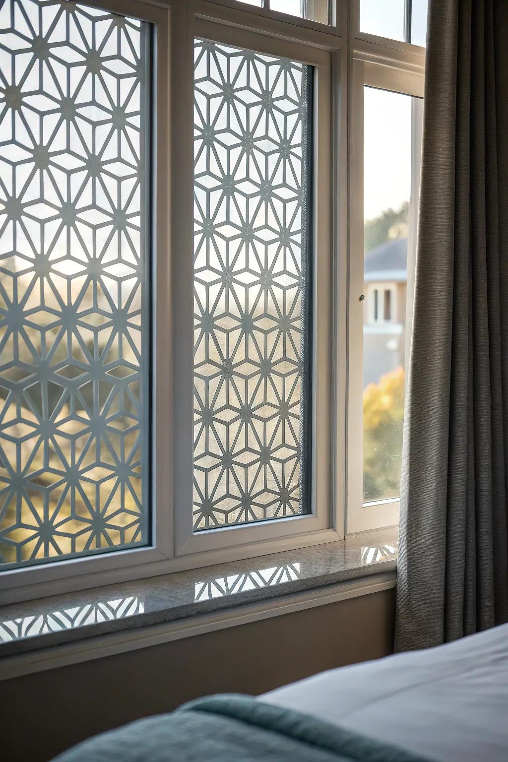 Window skin adds a contemporary spin with adjustable designs.