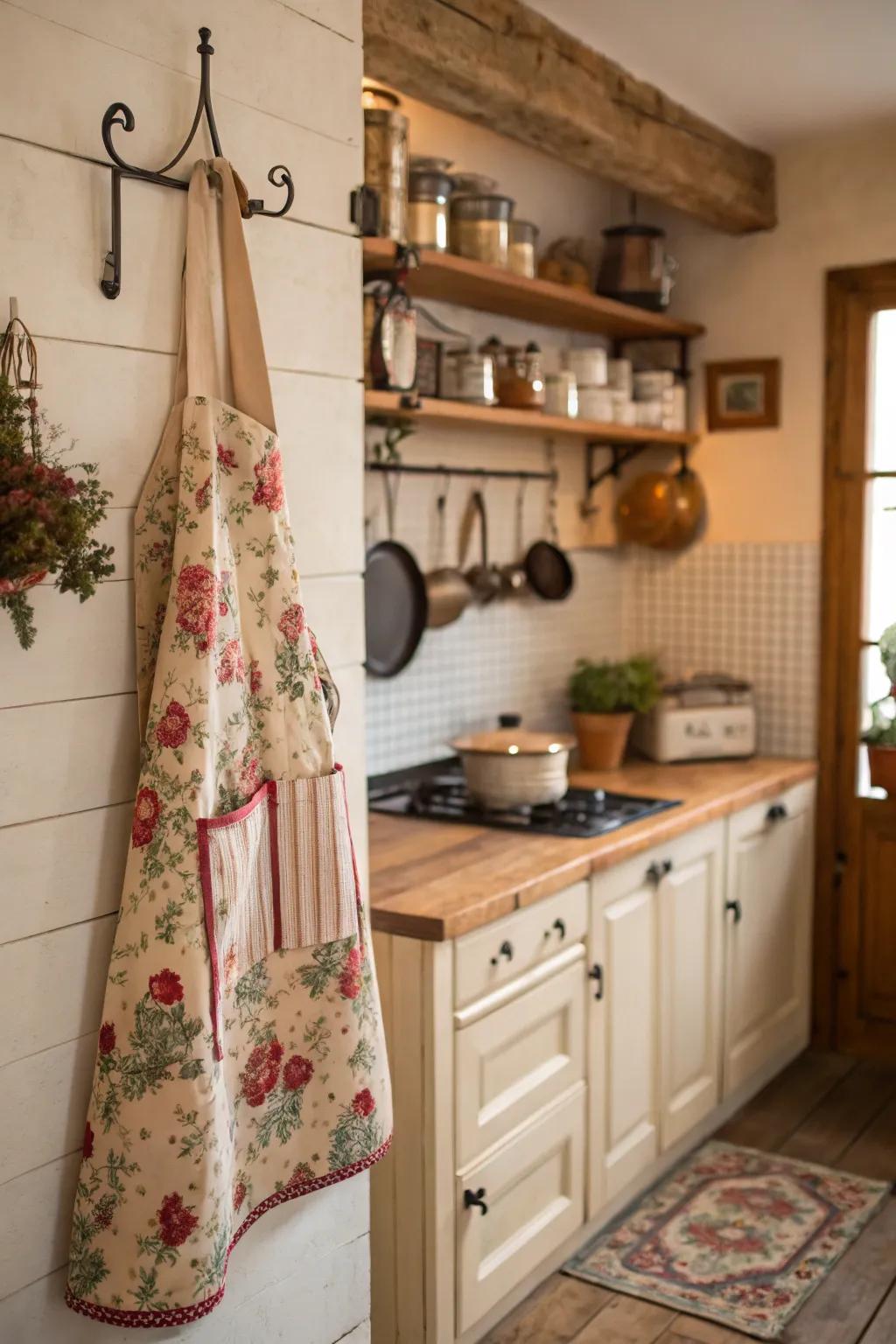 Past era-inspired wraps make cooking a stylish affair.