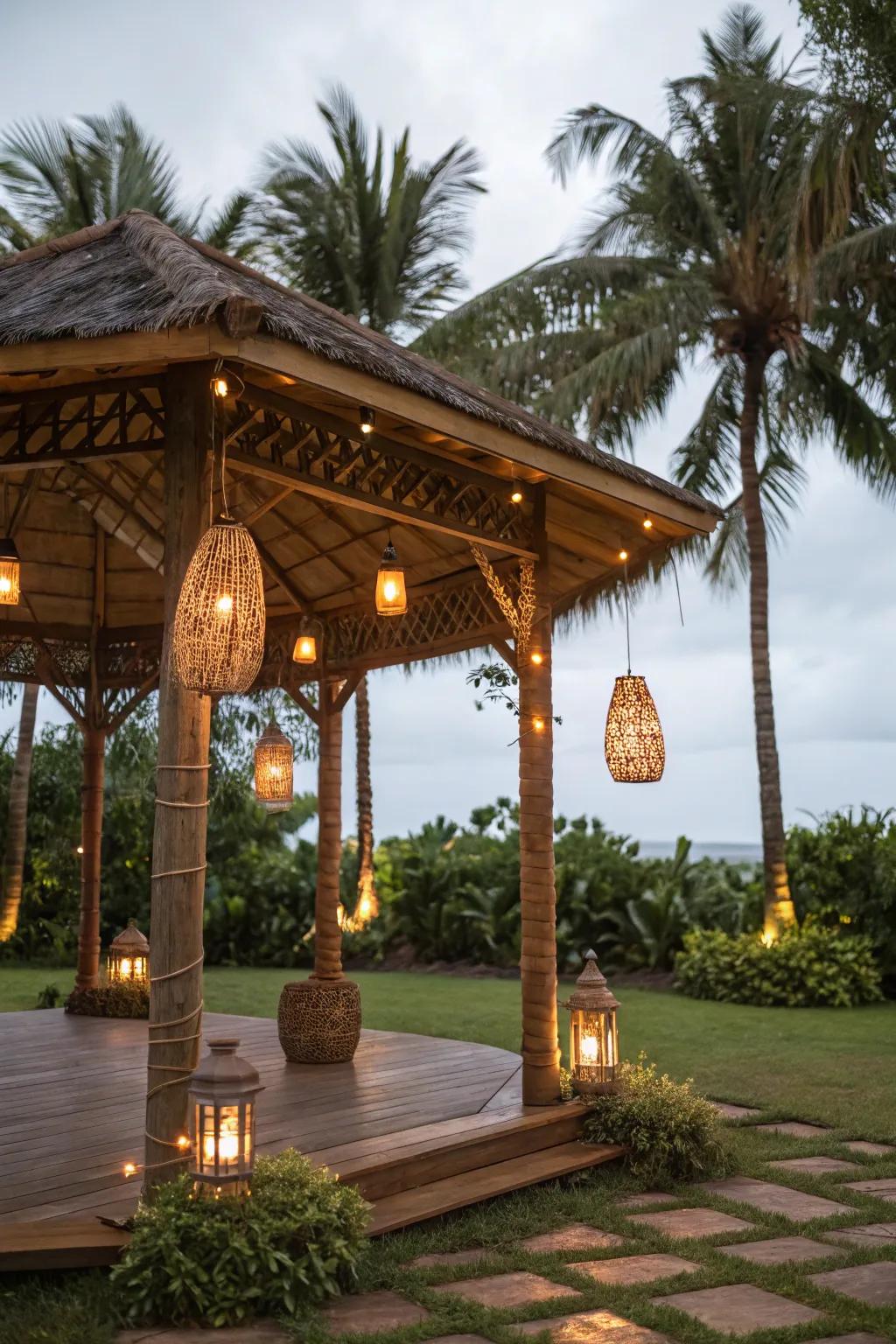 Cane lamps contribute a natural and equatorial flair to any setting.