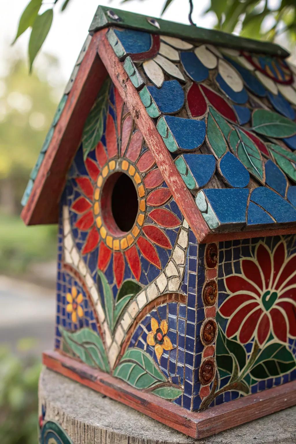 Transform your birdhouse into a Detailed Configuration marvel with bold colors and intricate layouts that enthrall the sight.