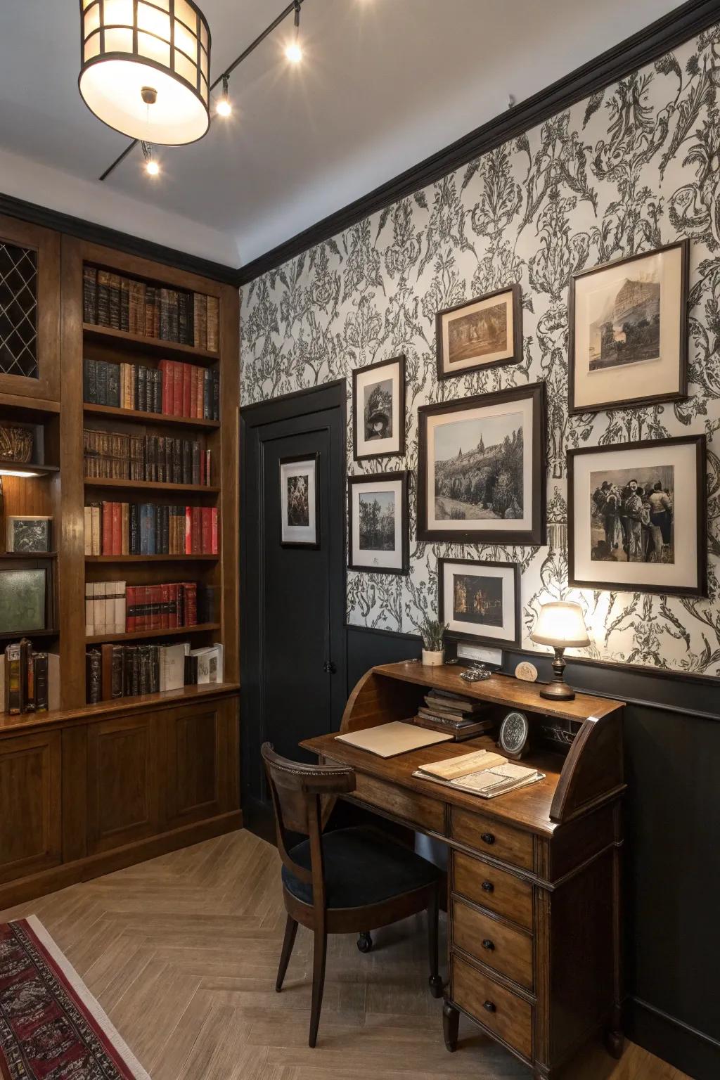 Vintage photographs introduce flair and nostalgia to your decor.