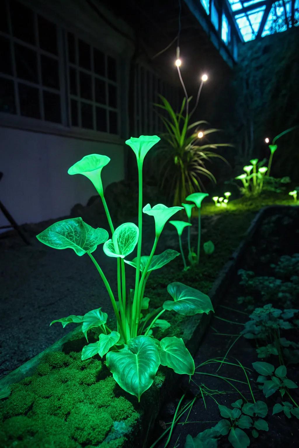 Glow-in-the-dark plants offer a calming, natural glow.