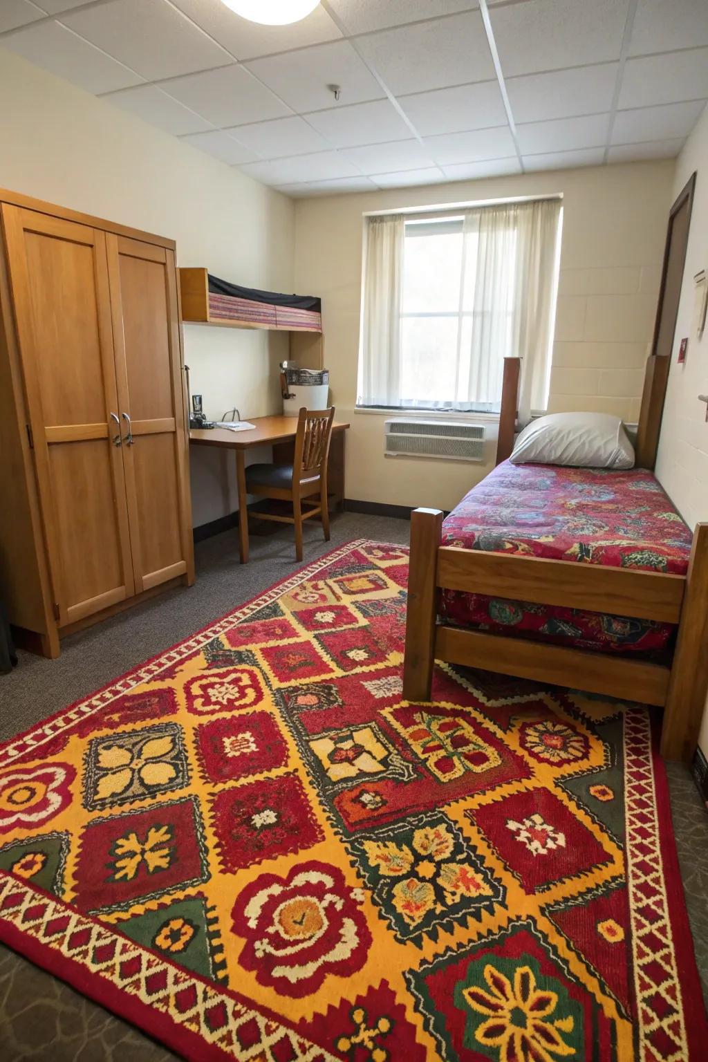 Floor coverings incorporate heat and material