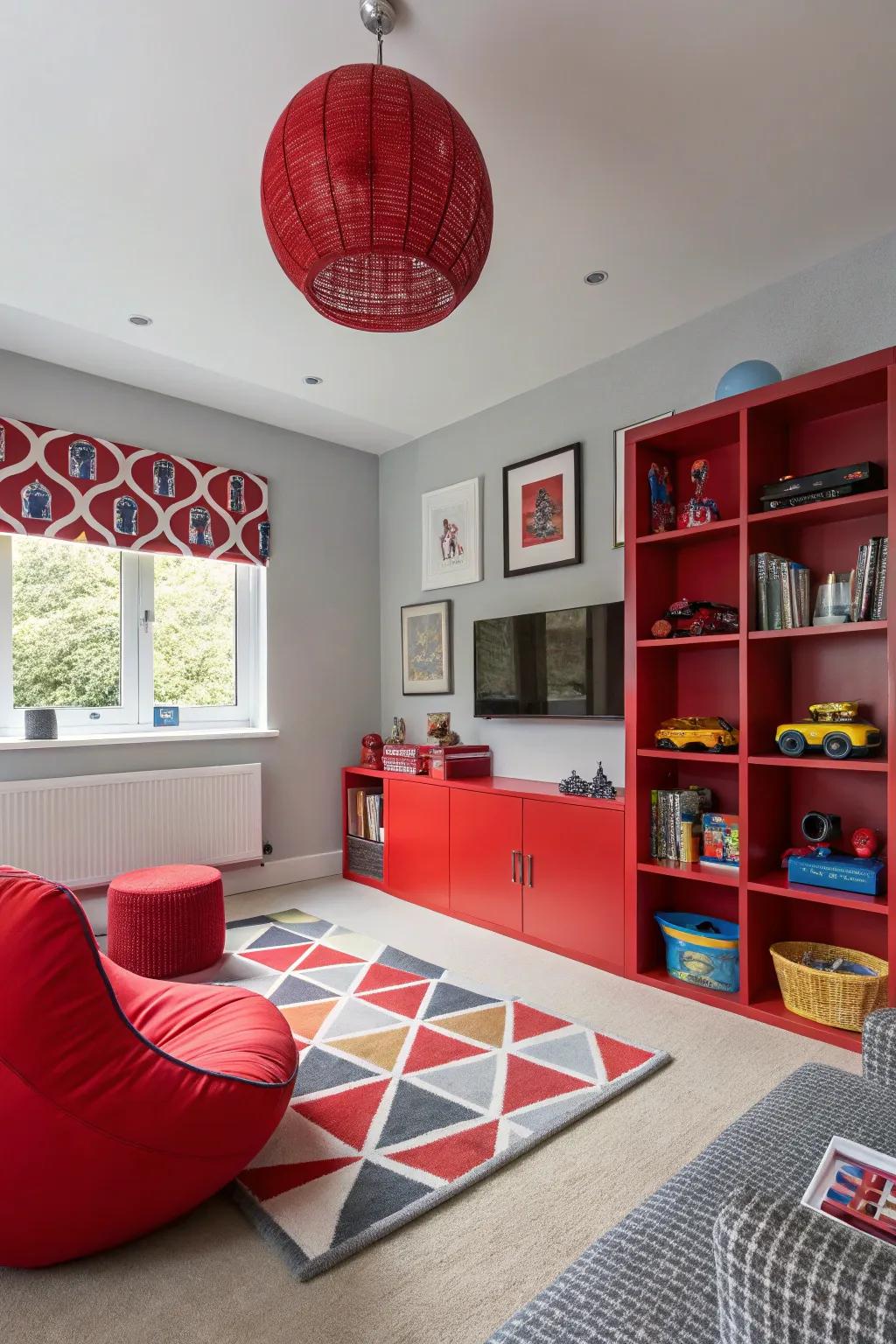 Scarlet features impart instant uniqueness and vitality.