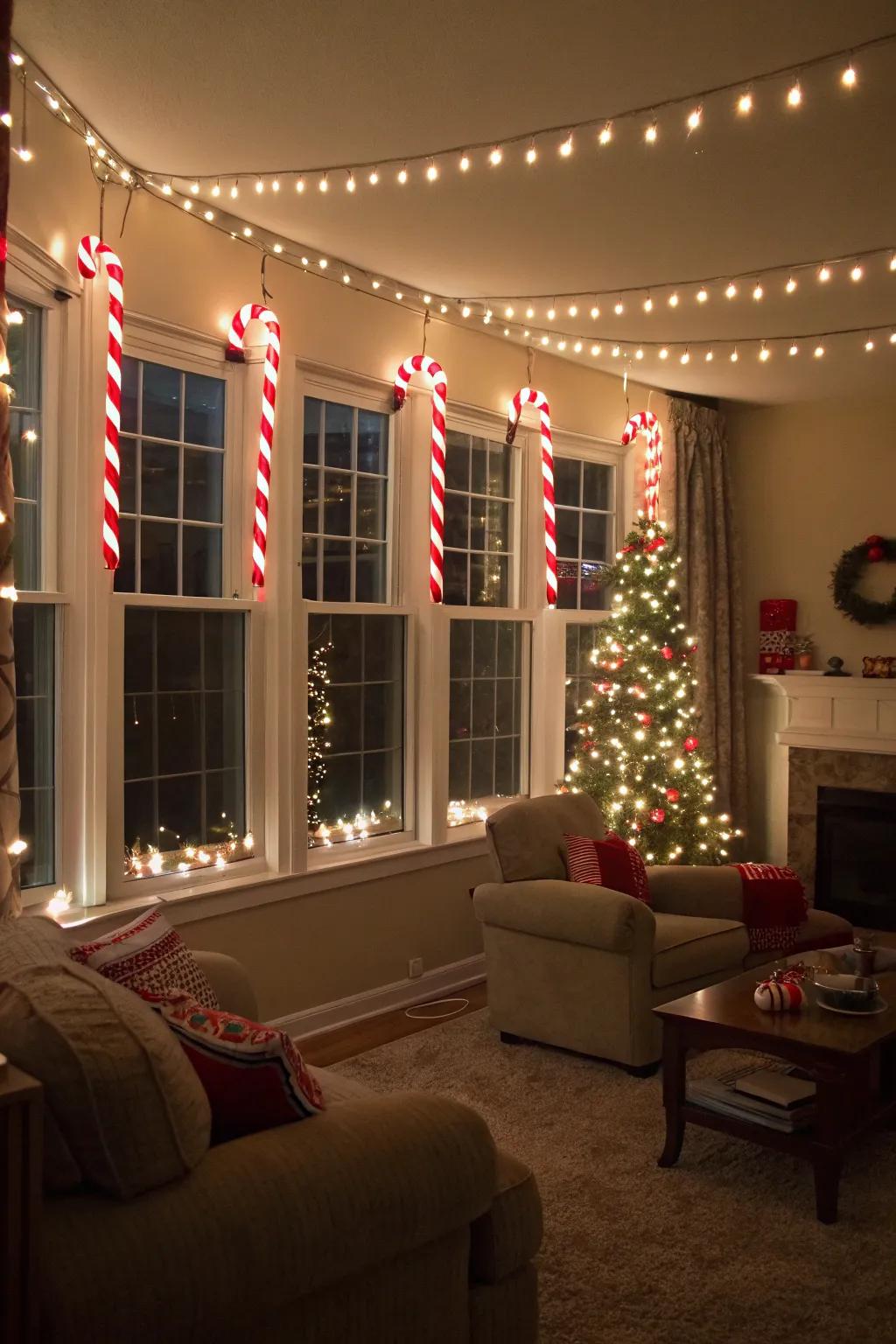 Illuminate your celebration with peppermint filament illumination.