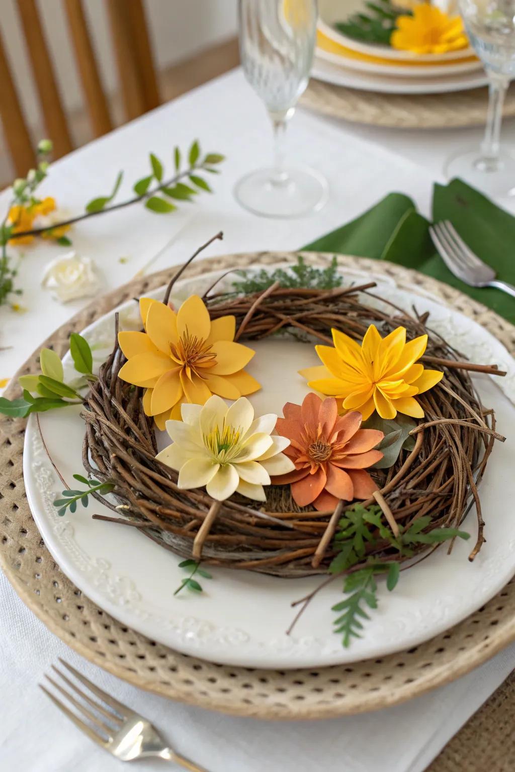 Embrace sustainability with a fashionable, eco-centric arrangement.