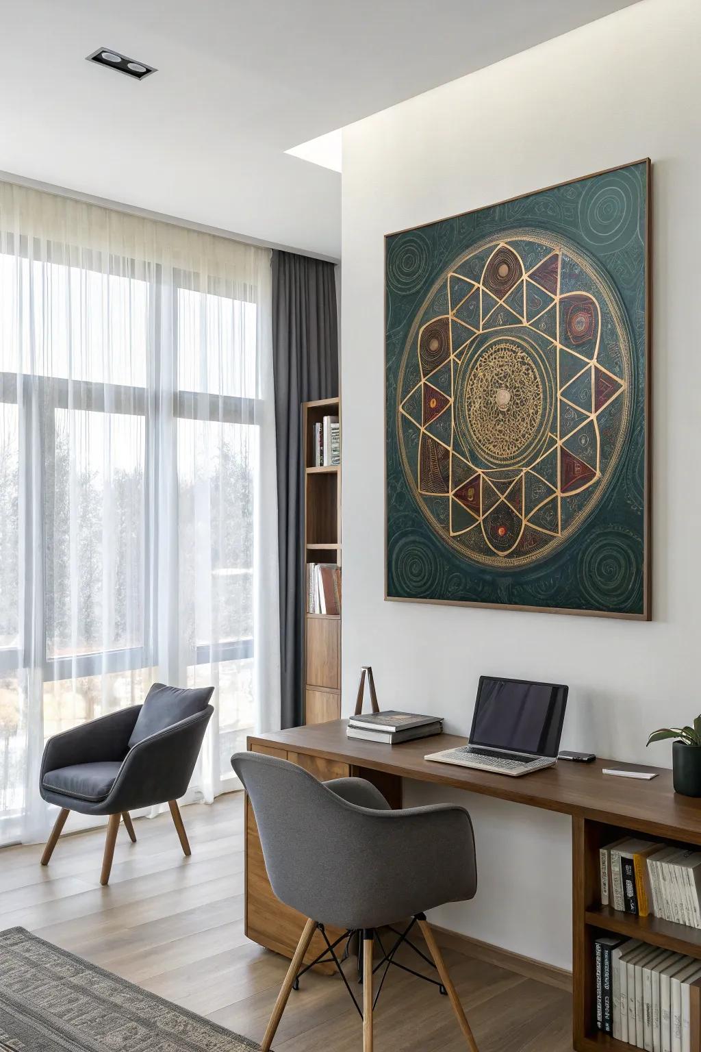 Sacred forms in artwork impart mystical beauty and depth to your decor.