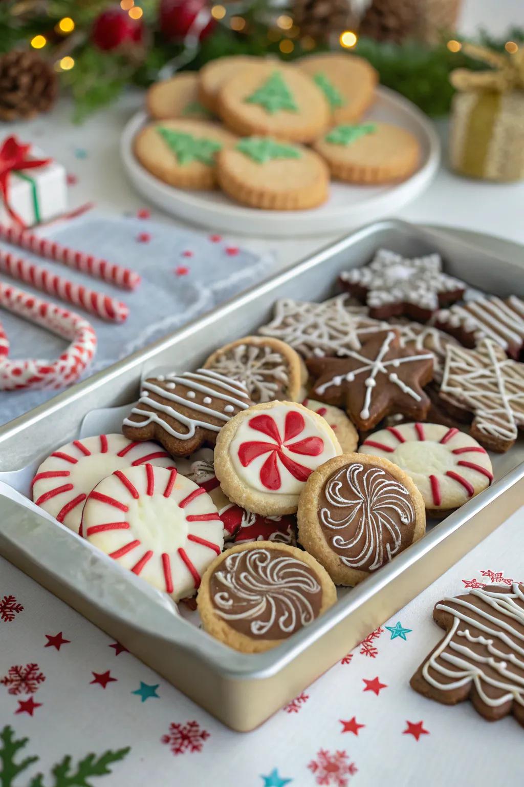 Peppermint cookies bring sweet charm to the table.