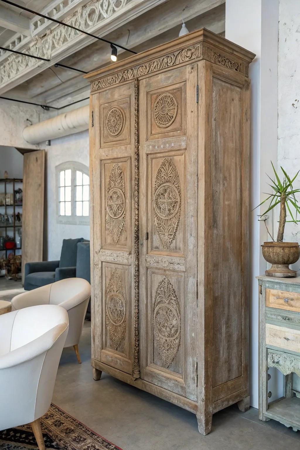 Vintage panels bring historical charm.