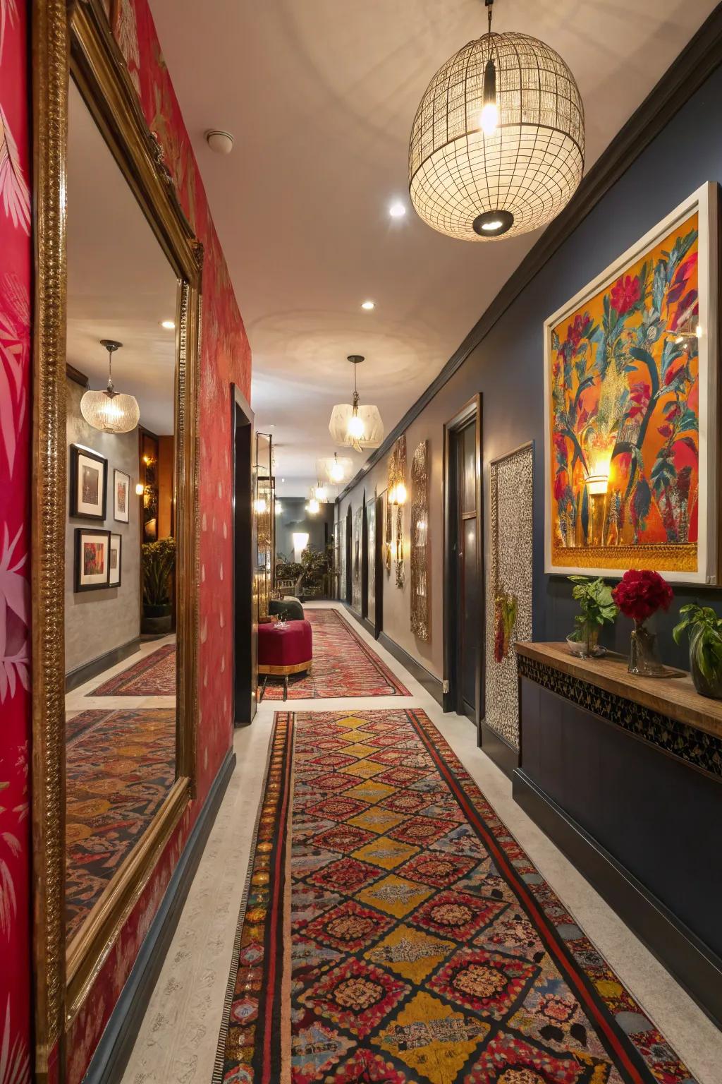 Mirrors have the ability to make your corridor seem larger and brighter.
