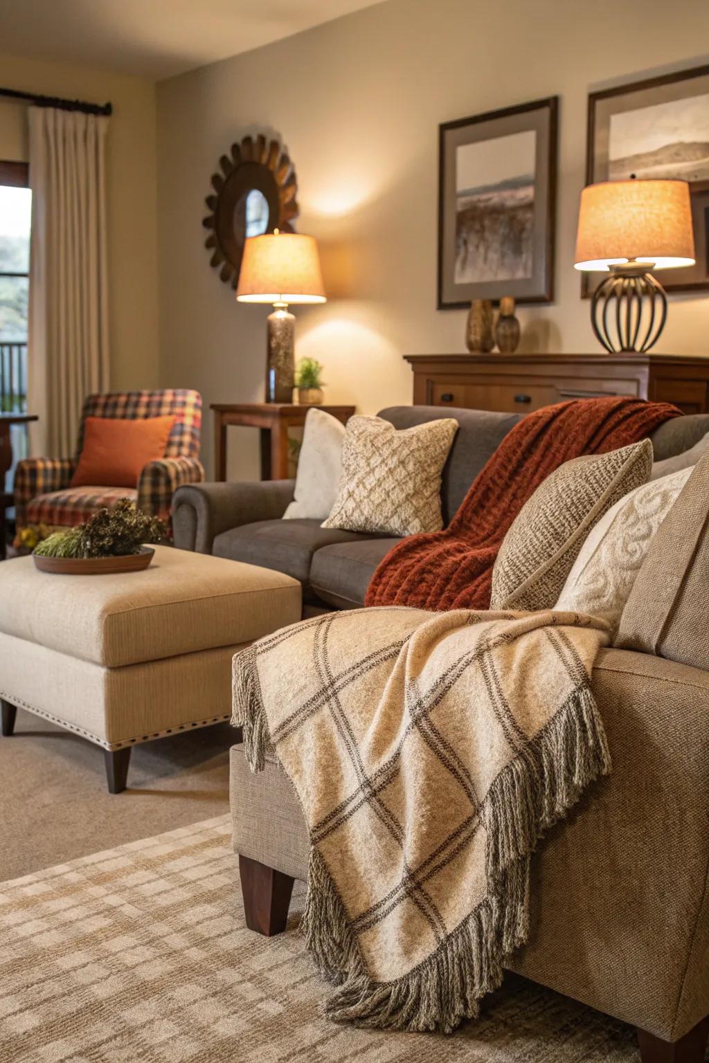 Textural features add warmth and coziness.