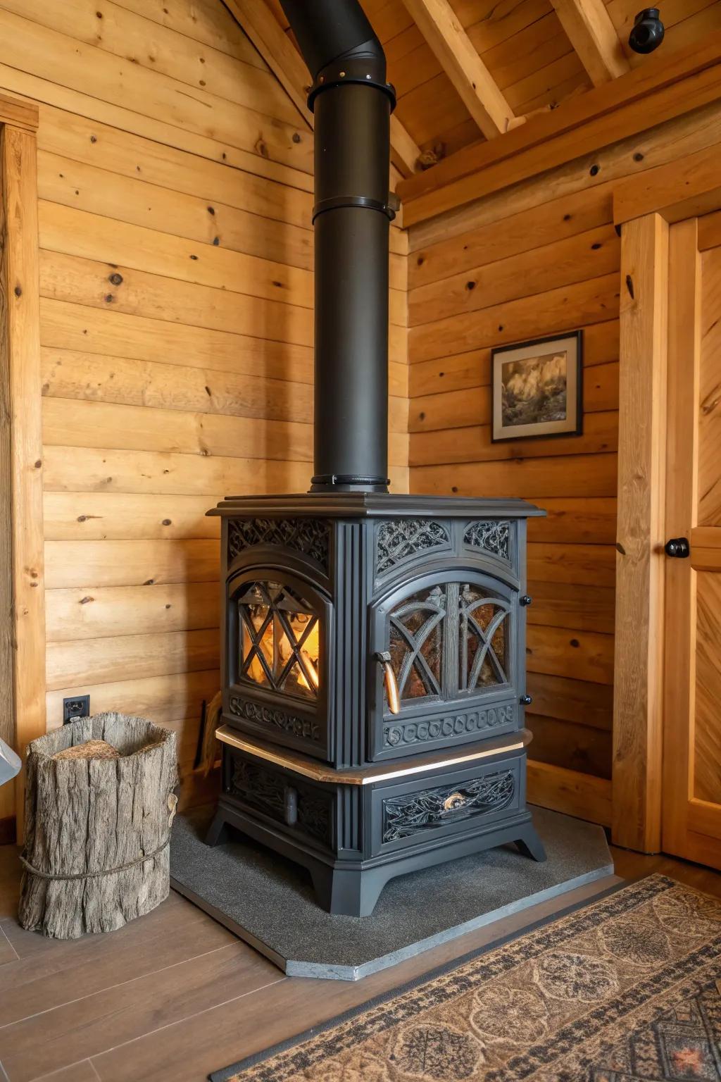 Balanced design brings peace and harmony to your hearth area.