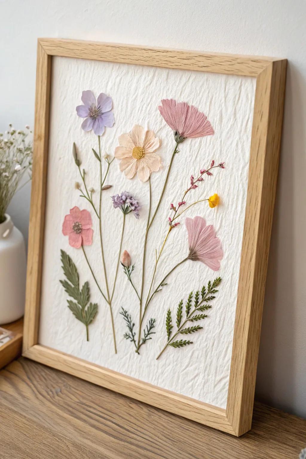 Convert nature's splendor into timeless artistry. 🌸✨ #PressedFlowerCraft #MinimalistArt