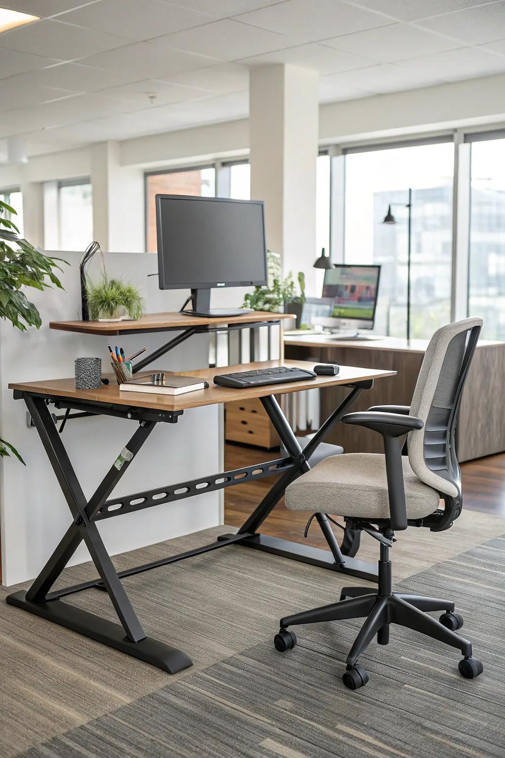Boost productivity with a flexible, adjustable desk.