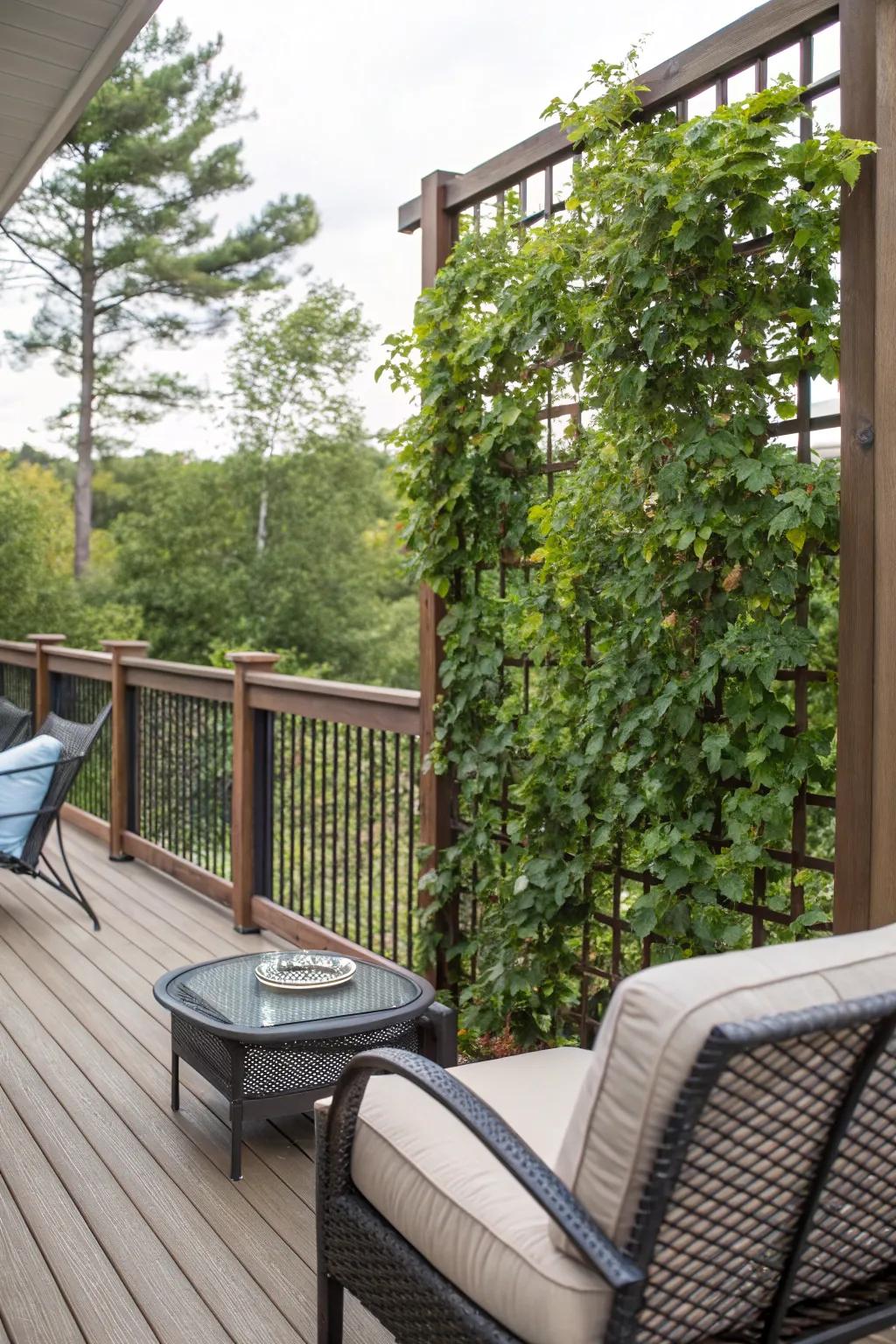A seclusion canvas adds concealment and flair to your deck.