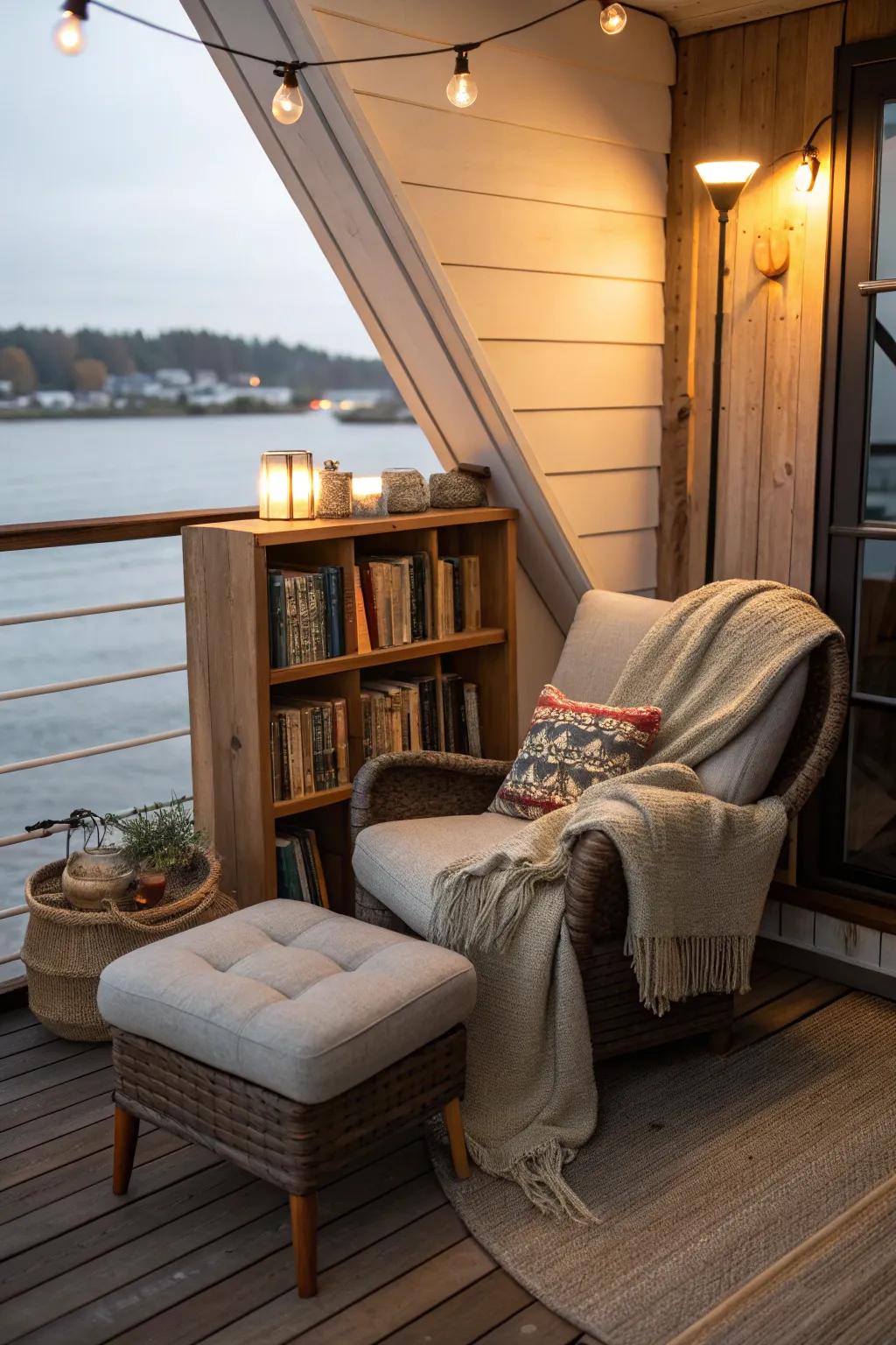 Bookworms can find a tranquil getaway in a reading nook.