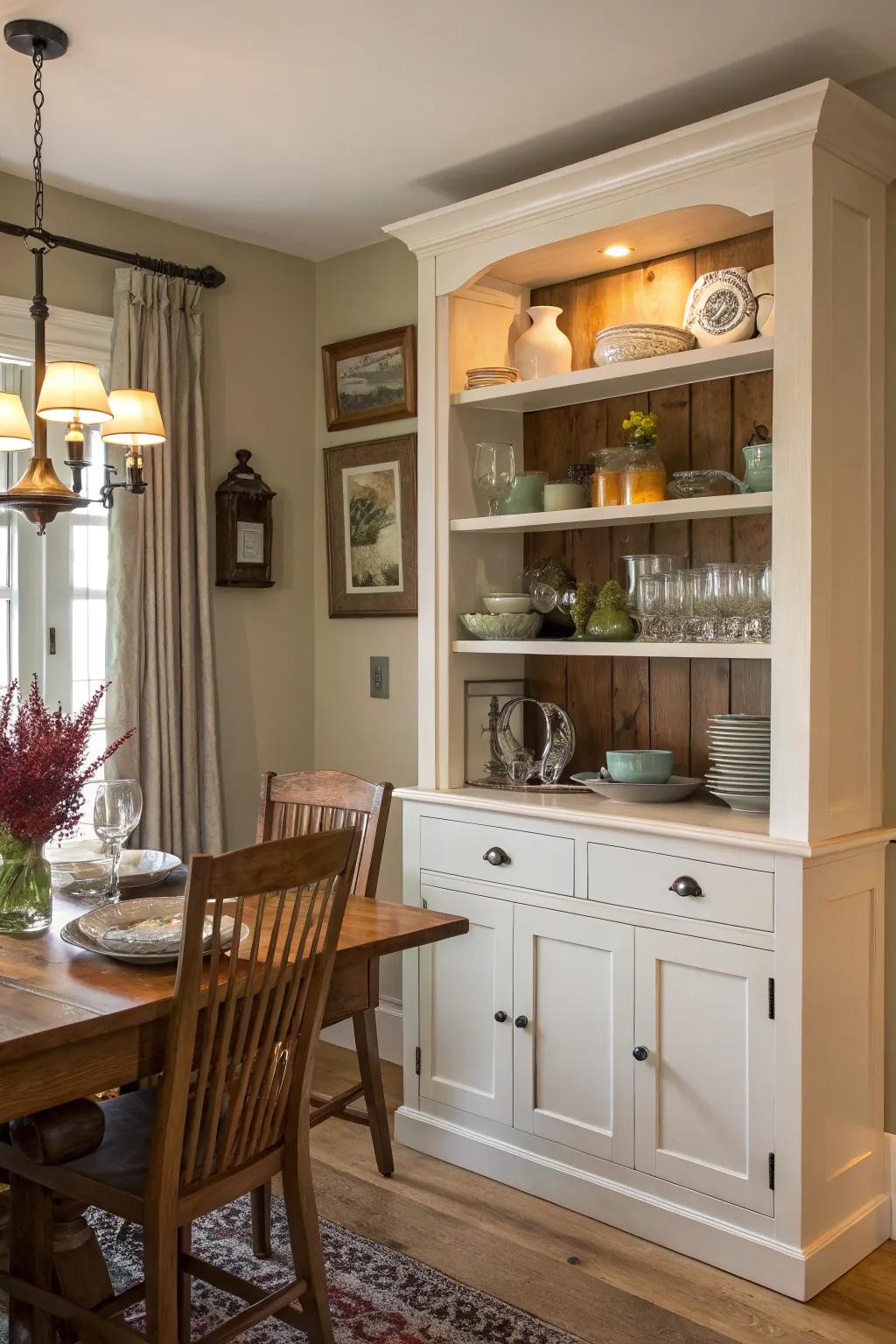 Create a relaxed atmosphere with unrestricted shelving.