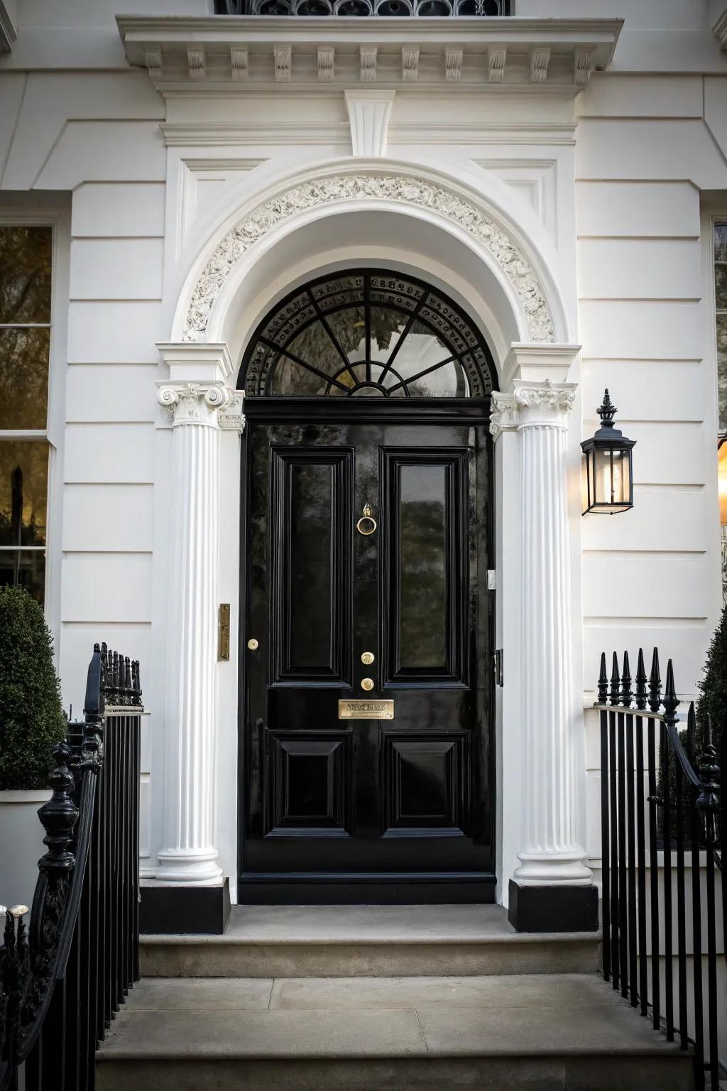 Make a bold statement with a sophisticated ebony front door.