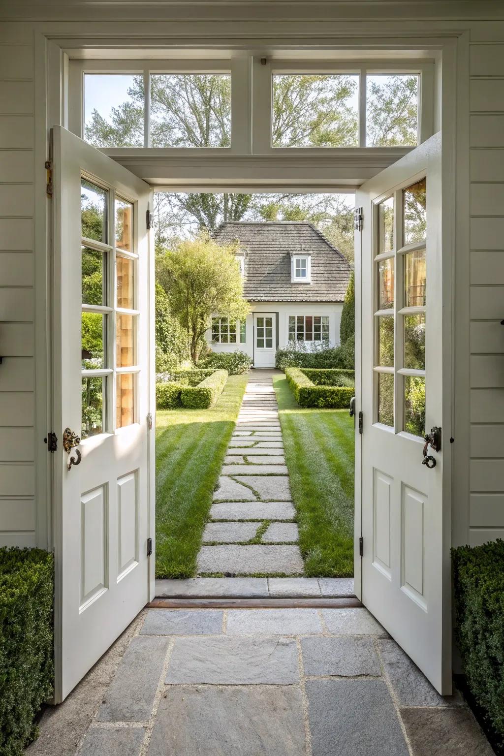 Ageless white doors that blend perfectly with any home style.