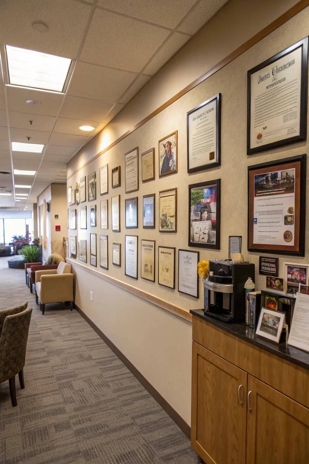 A triumph display that honors success.