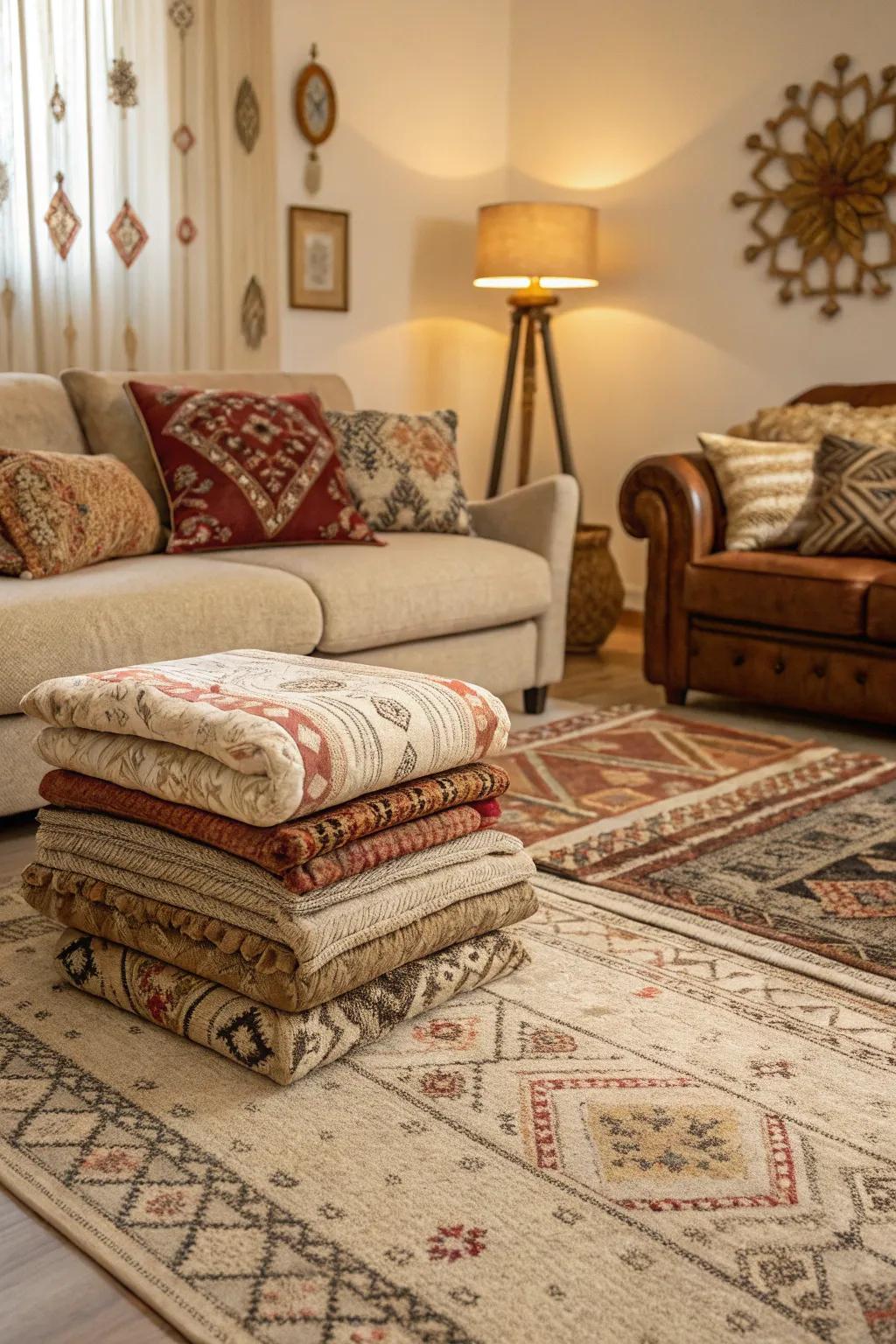 Stratified feels forge a sumptuous and welcoming space.