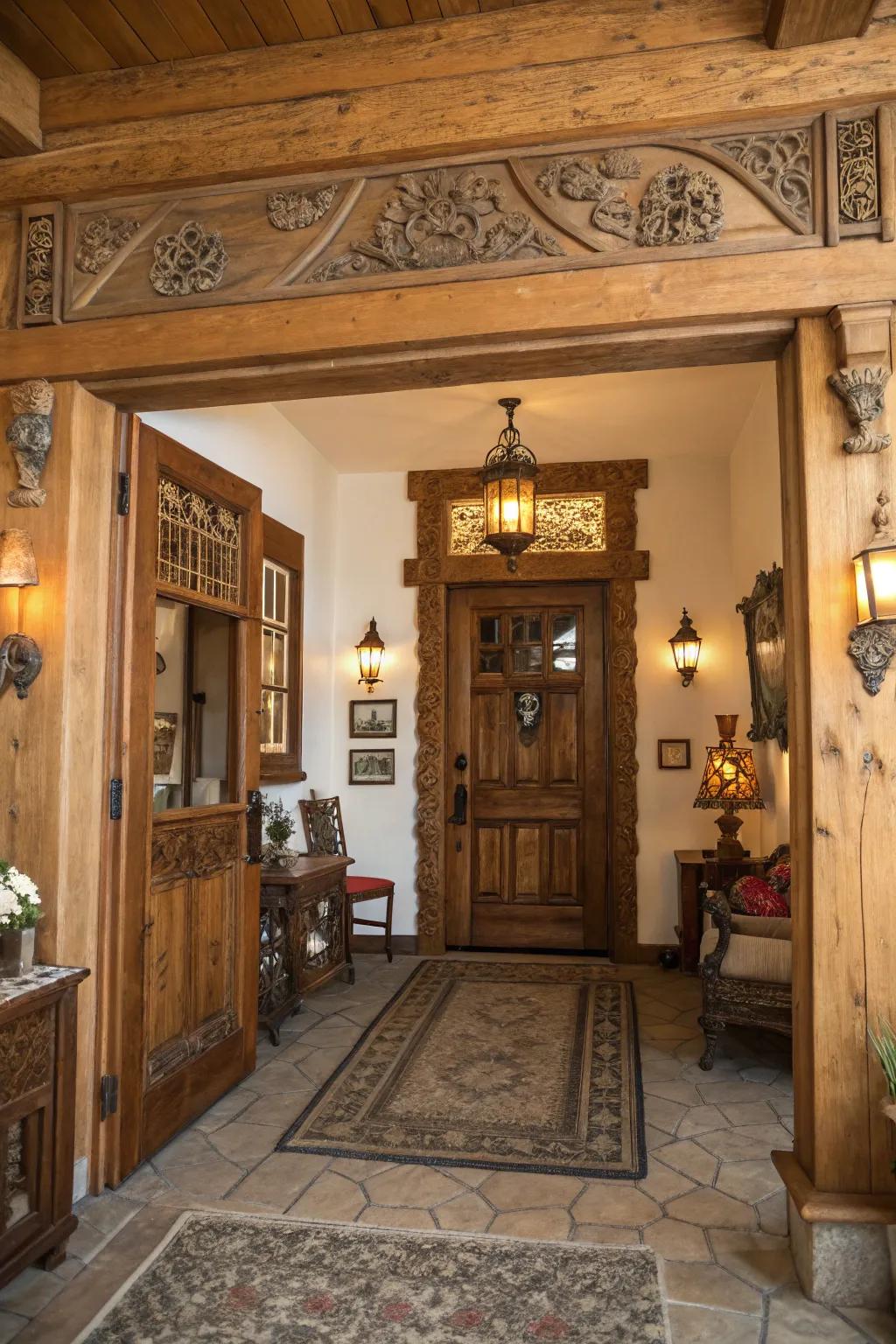 Rustic molding brings warmth and character.