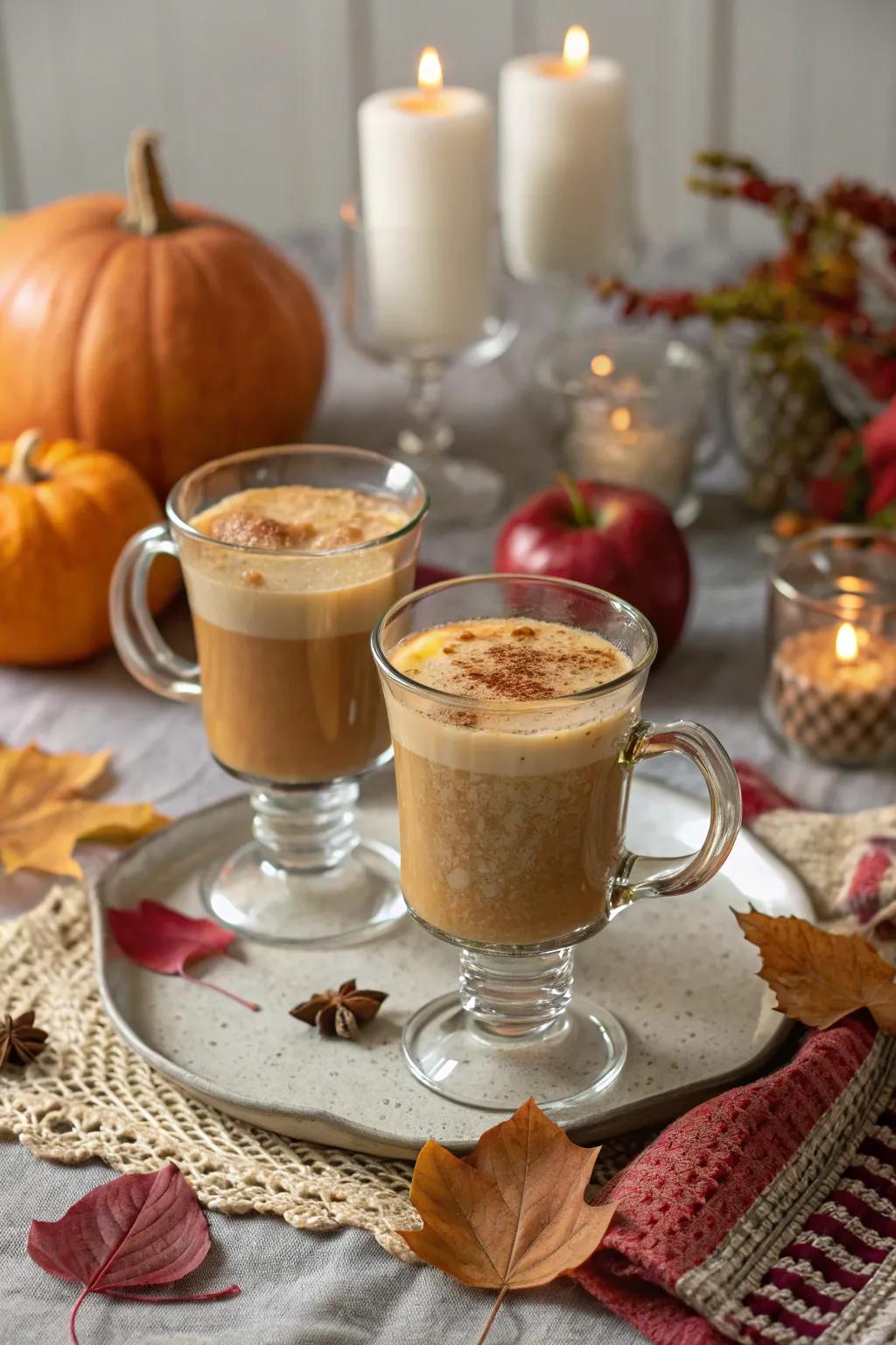 Elegant crystal cups perfect for fall.