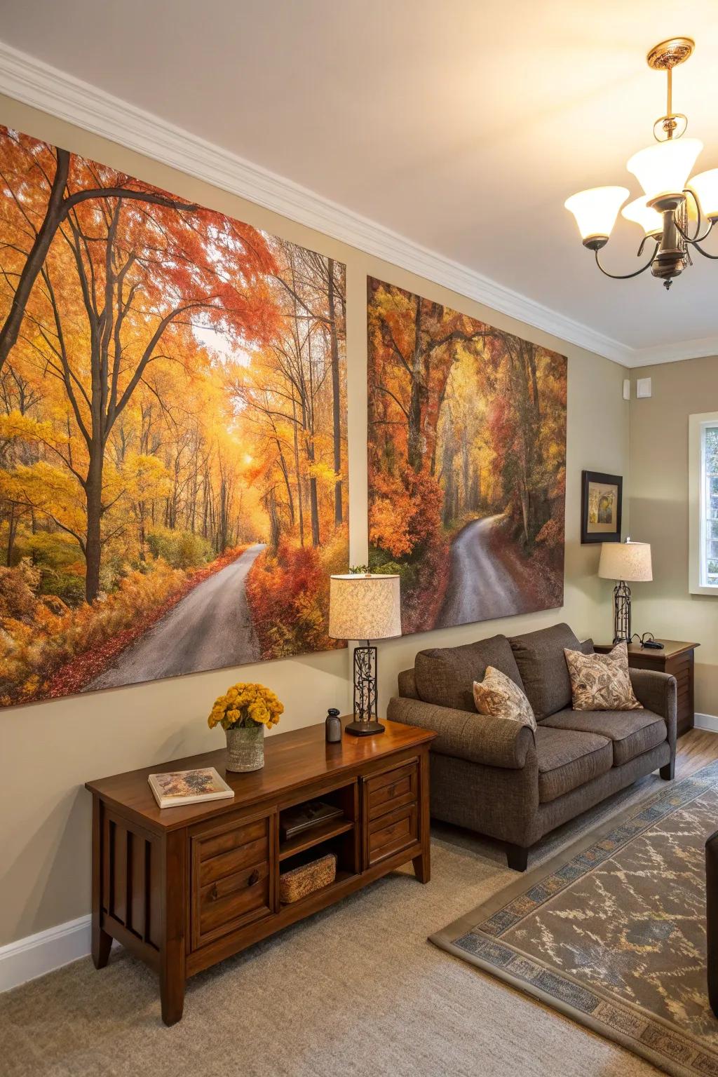 Bring autumn indoors with artwork inspired by the natural world.