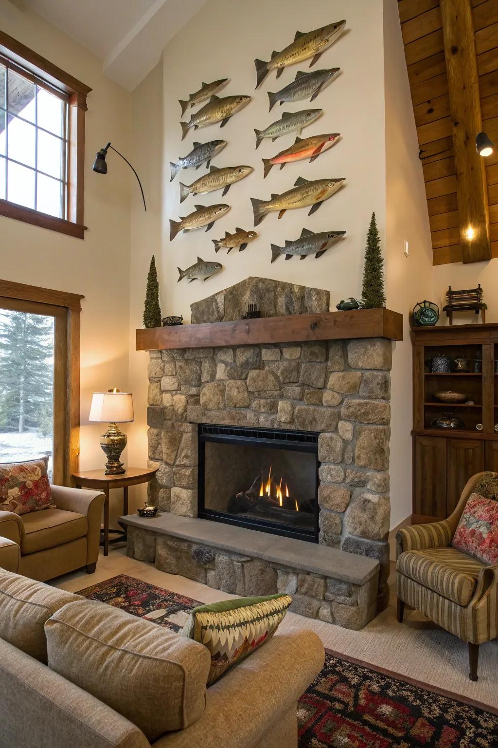 Angling dummies introduce a distinctive artistic flair.