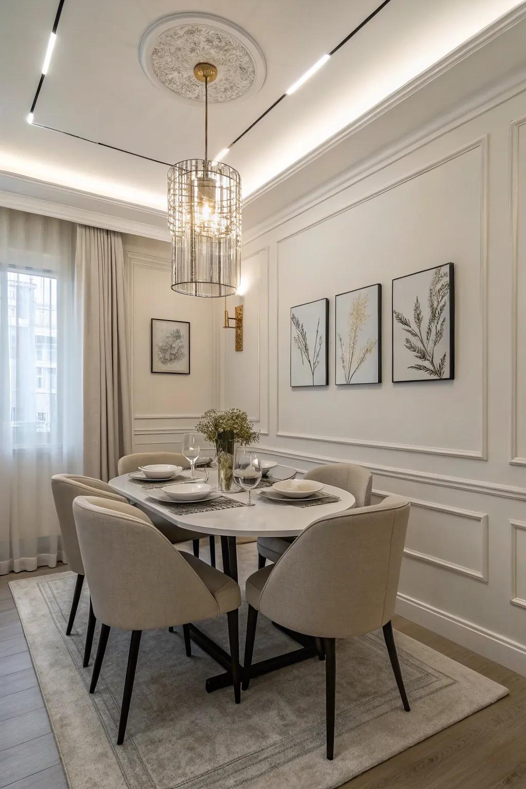 Simplicity brings peace and elegance to your dining room.