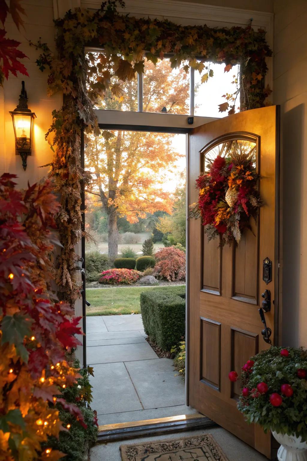 Themed aesthetic infuses an organic and timely nuance to your wedding entrance.