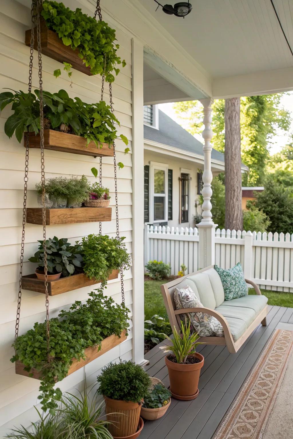 Wall area maximizes your porch's potential.