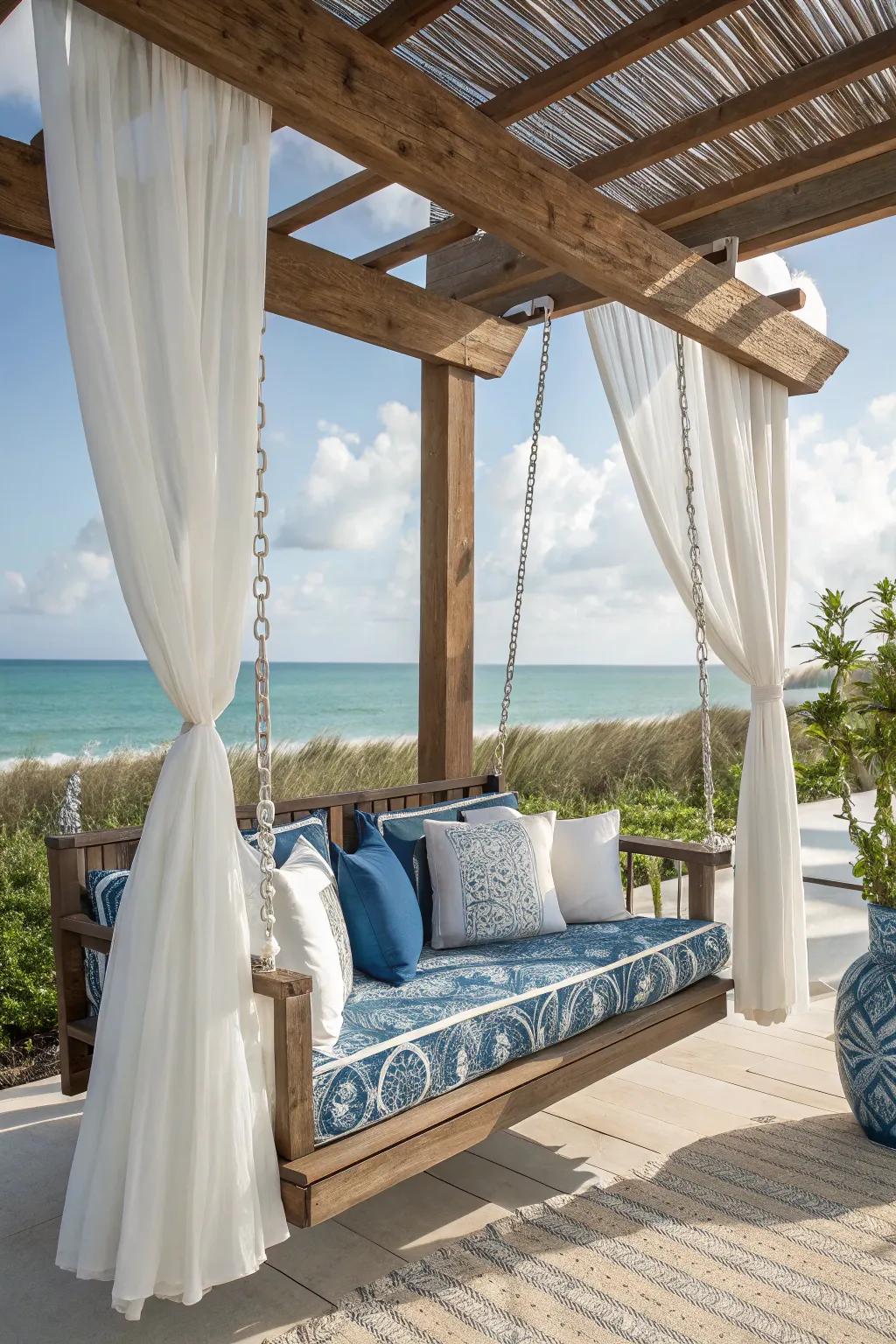 Transport the shore to your porch through a maritime motif.