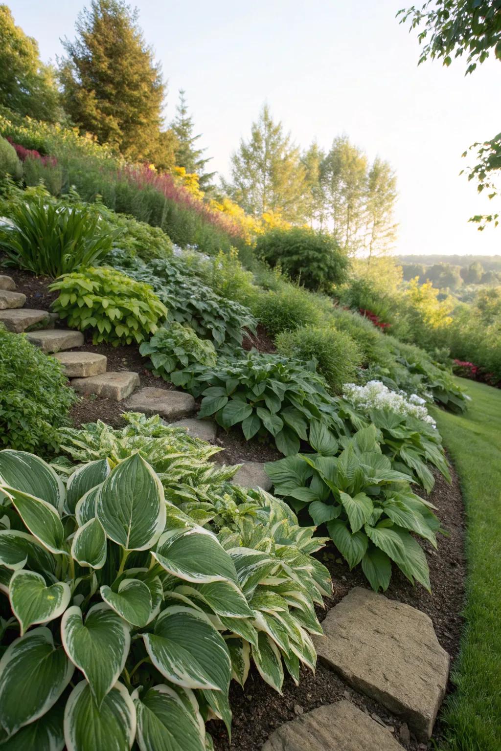 Glimmerflowers transform sloped areas into lush landscapes.