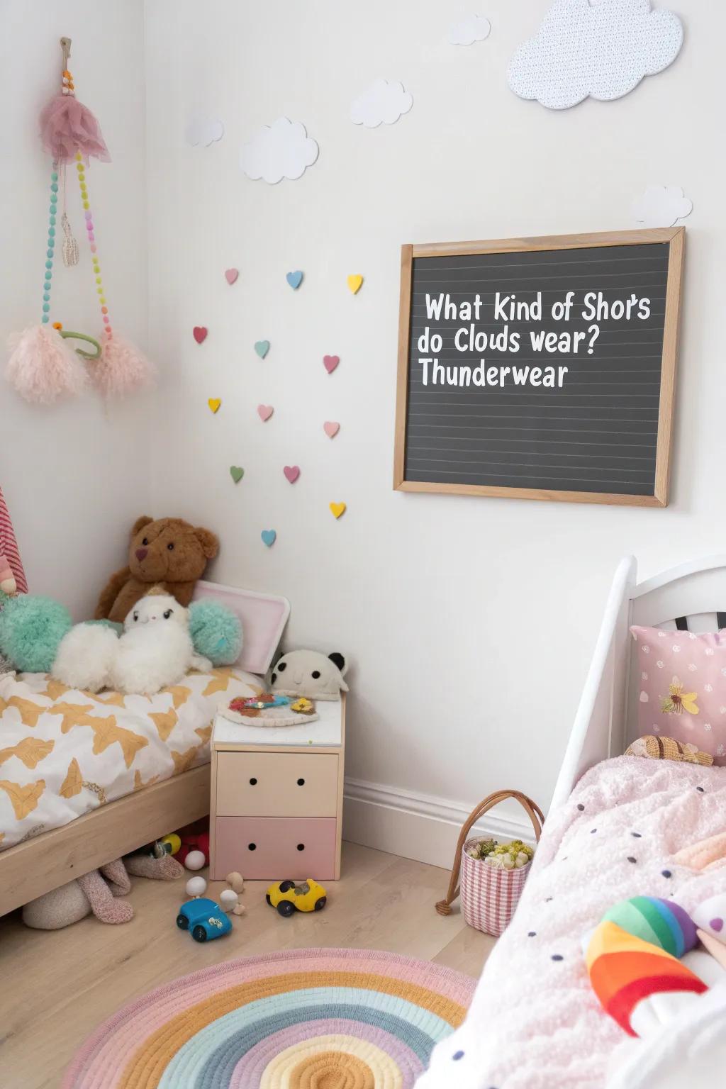 A whimsical addition to brighten spaces.