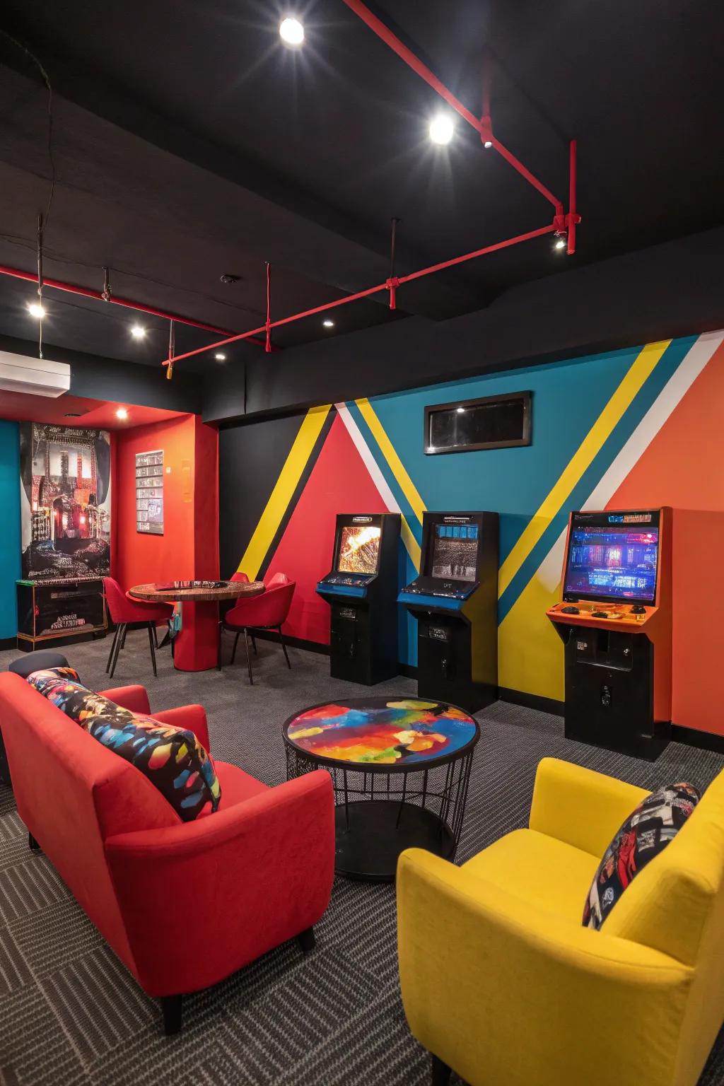Bold colors make your game room pop.