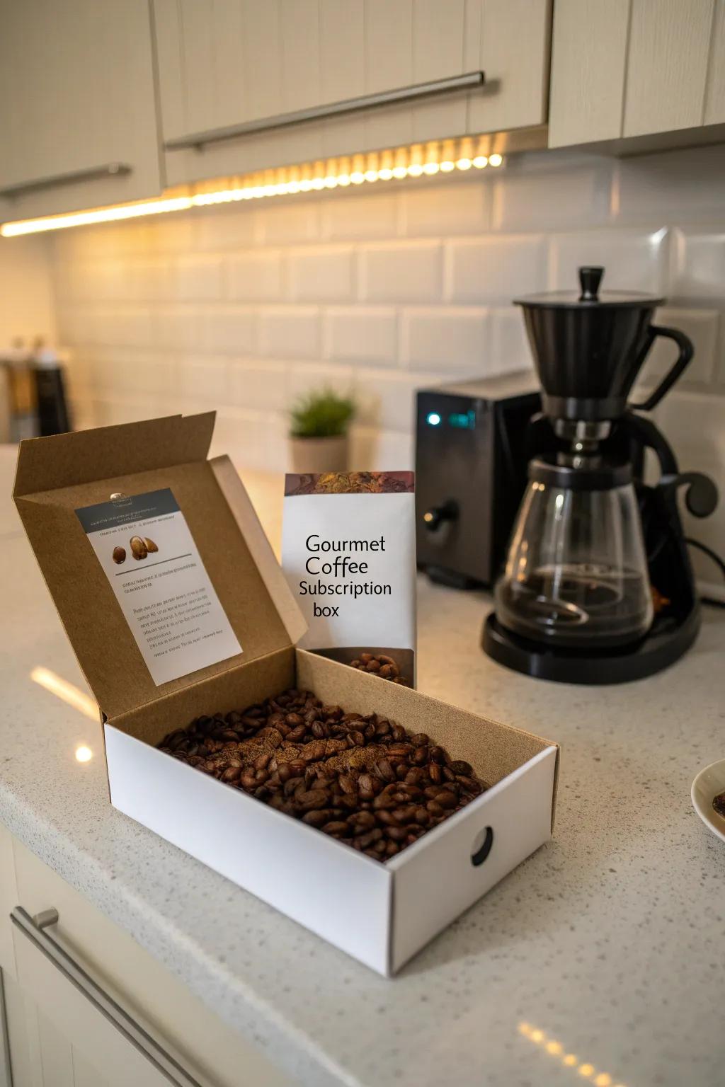Savor the rich flavors of a coffee delivery.