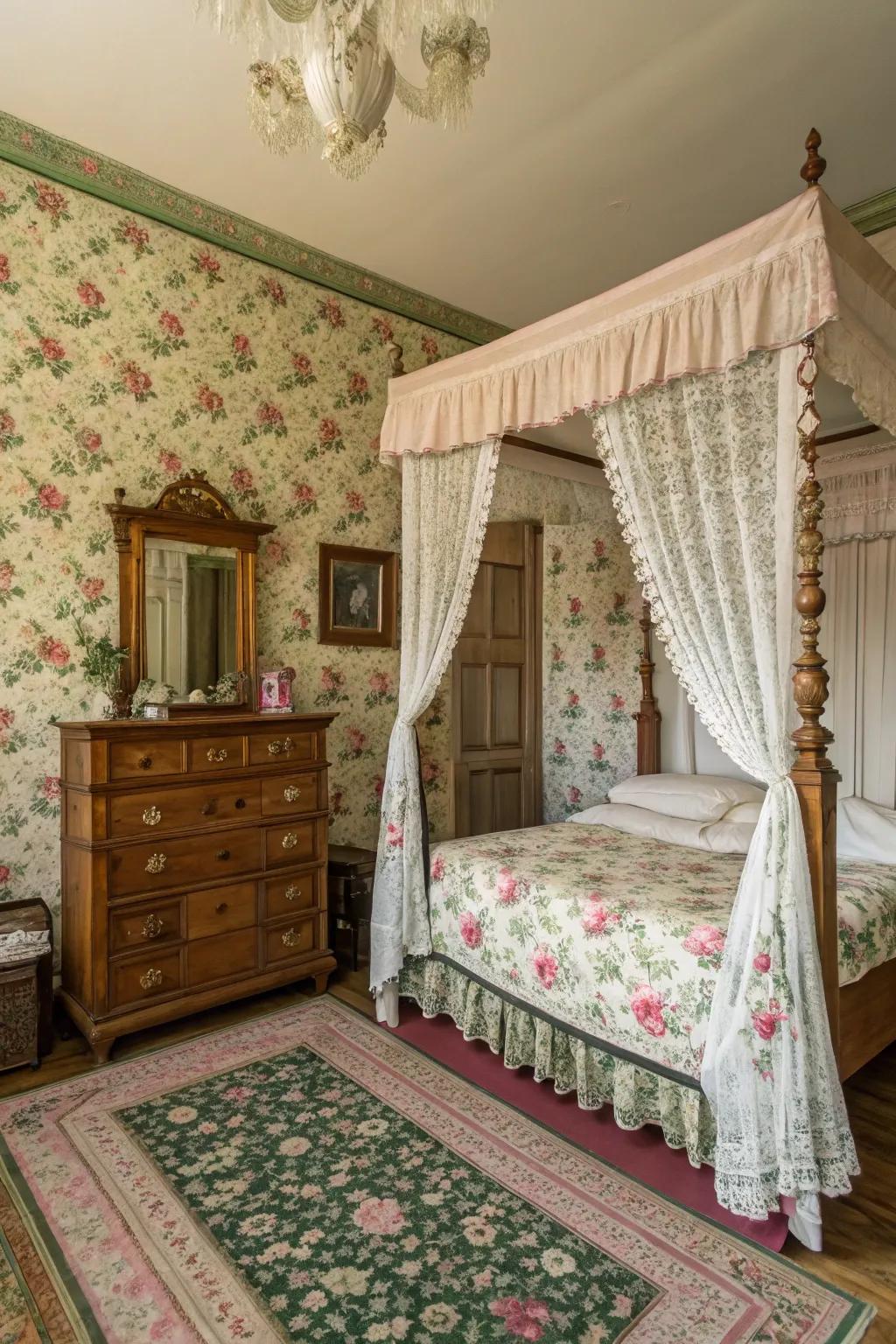 Timeless refinement is beautifully captured in verdant and rosy tones.