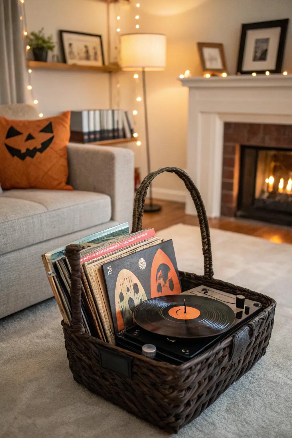 A vinyl records collection for music lovers this Halloween.