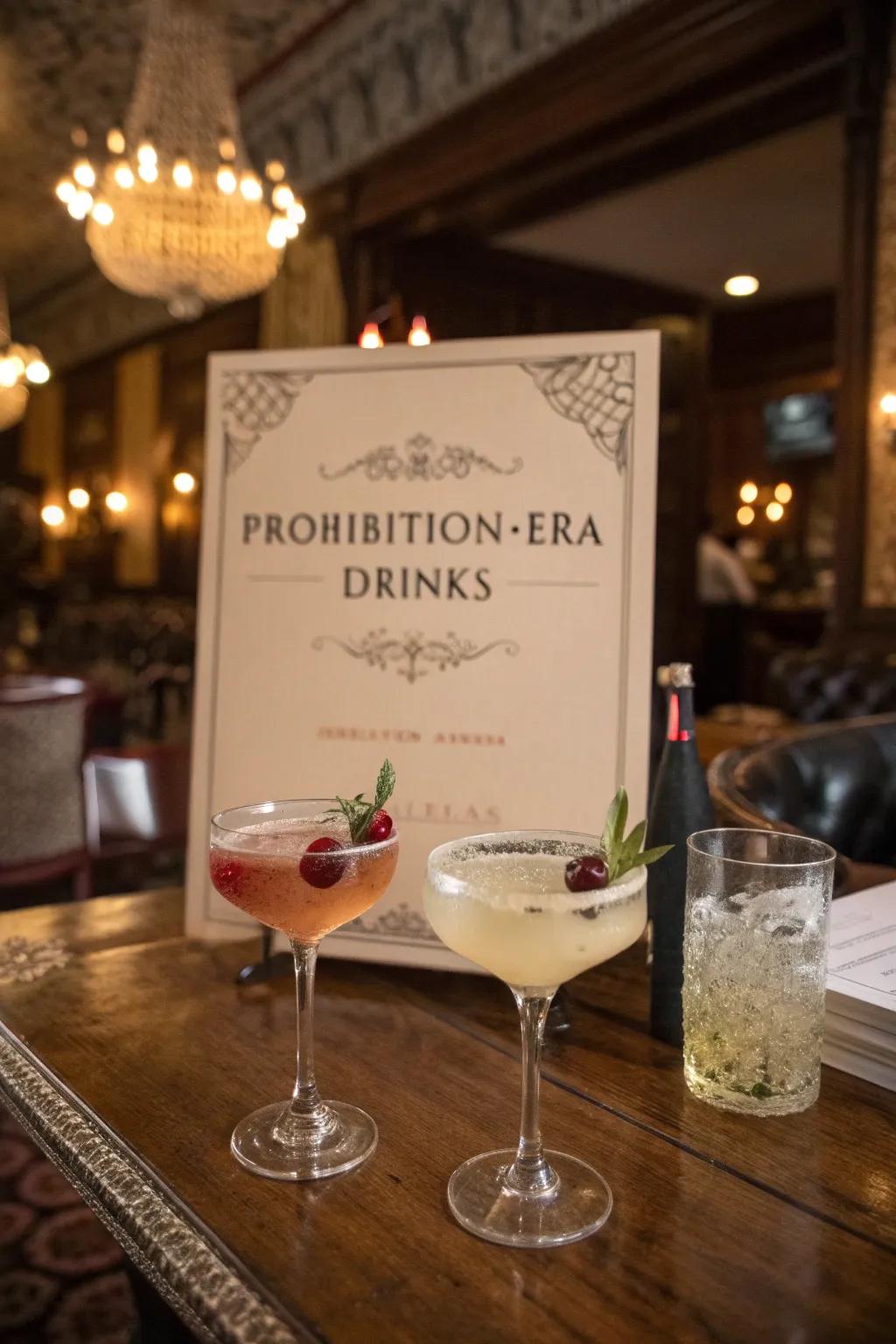 A signature cocktail listing contributes genuineness and fun.