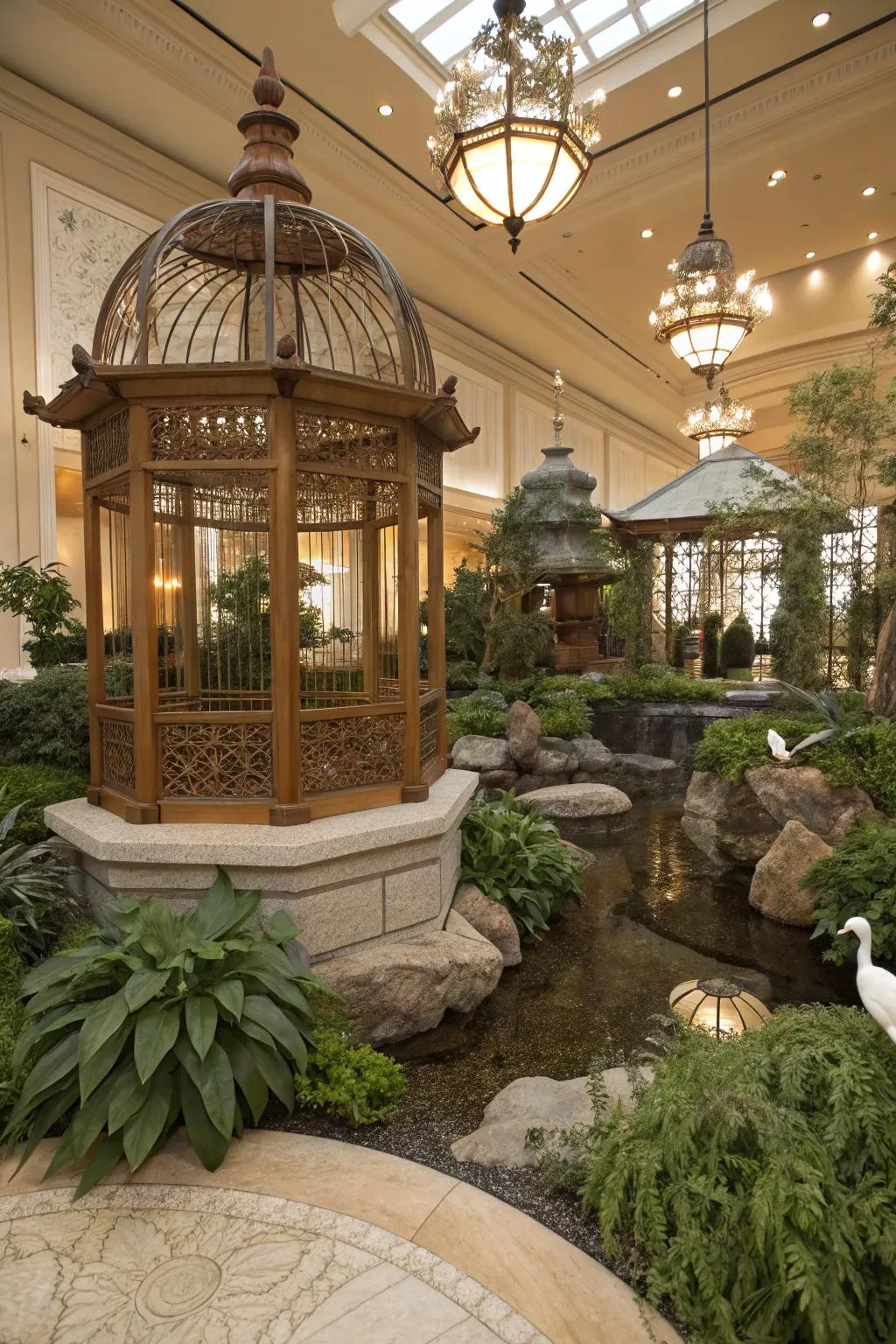 A themed aviary that complements your home's persona.