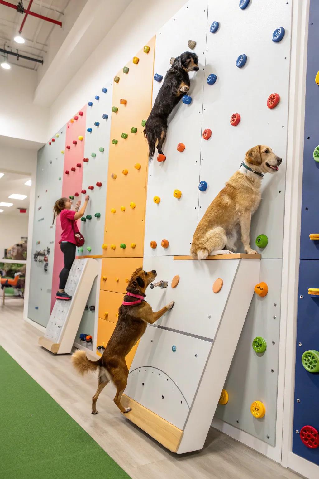 Walls that do something to keep them playing and learning.