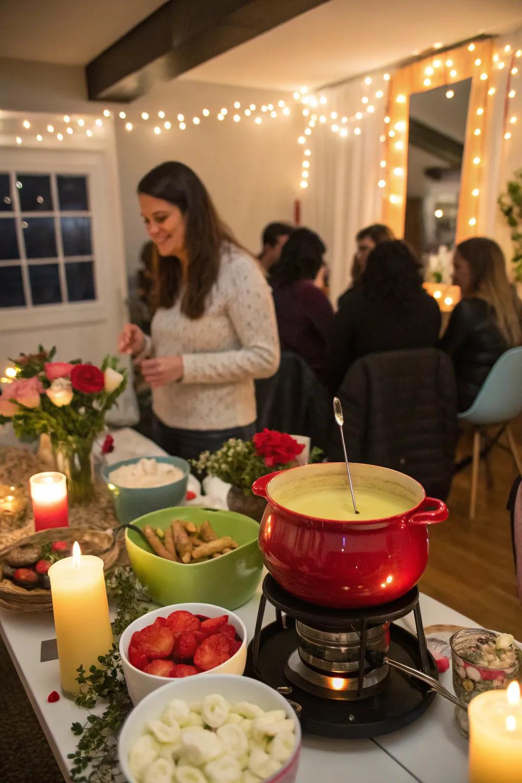 A fun indoor party featuring a mini dip station.