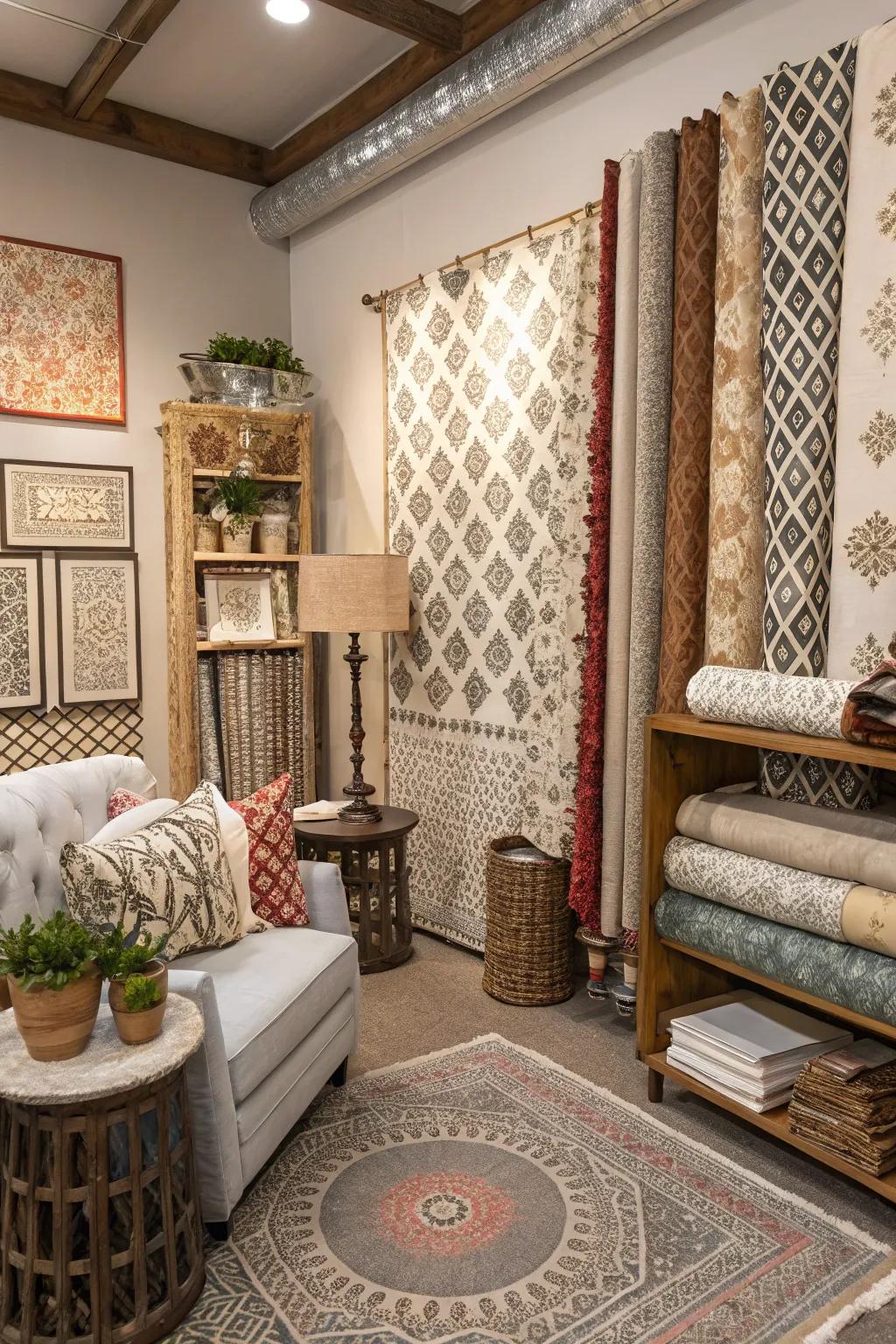 Layered patterns give depth and dimension to the design.