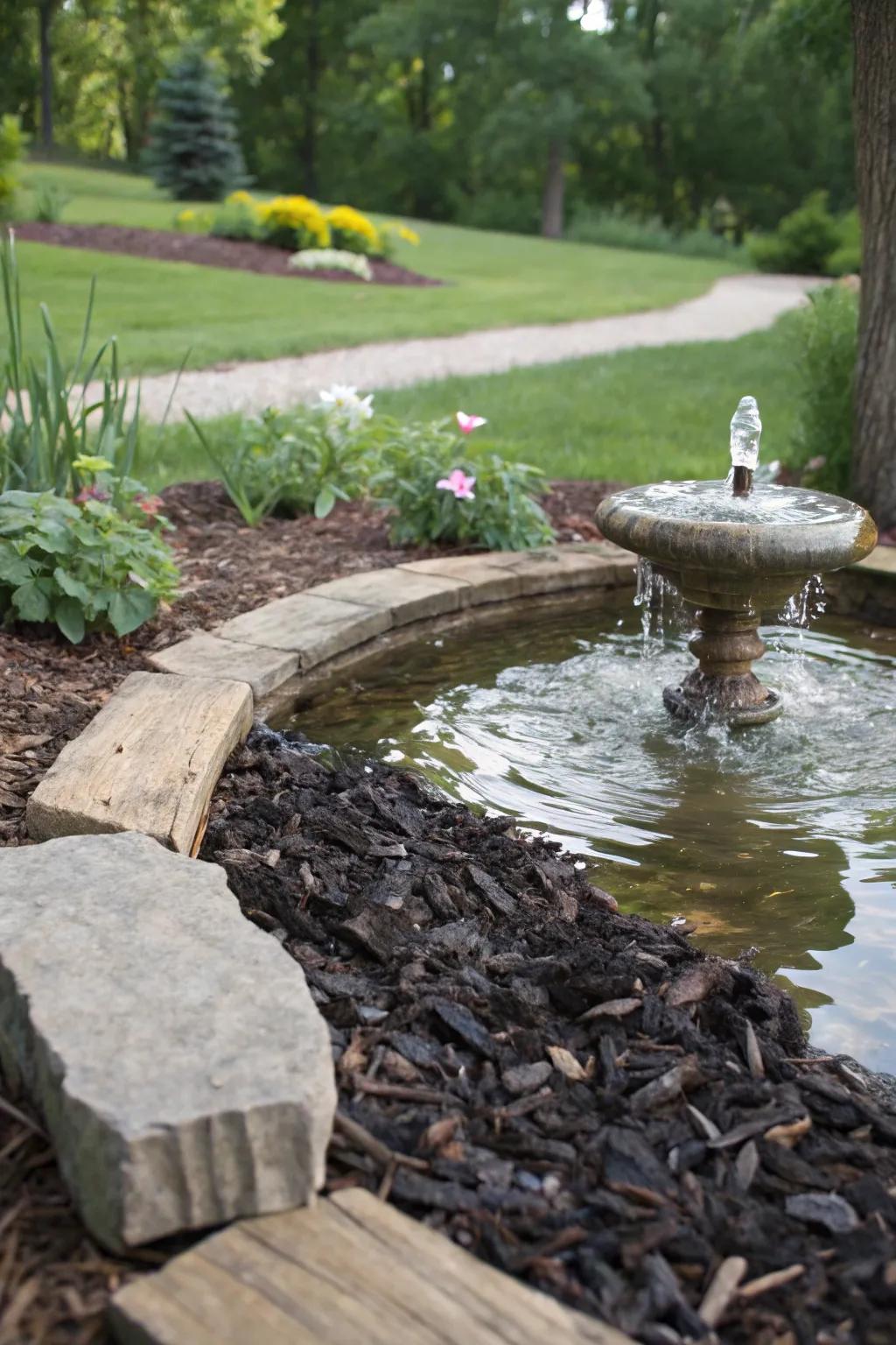 Improve the natural look of your aquatic decoration with ground cover.