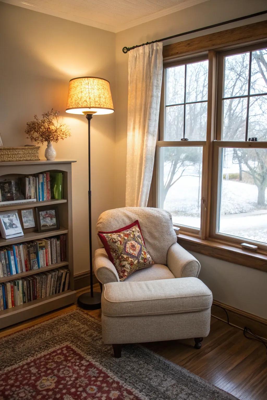 A tranquil haven for reading and relaxation.