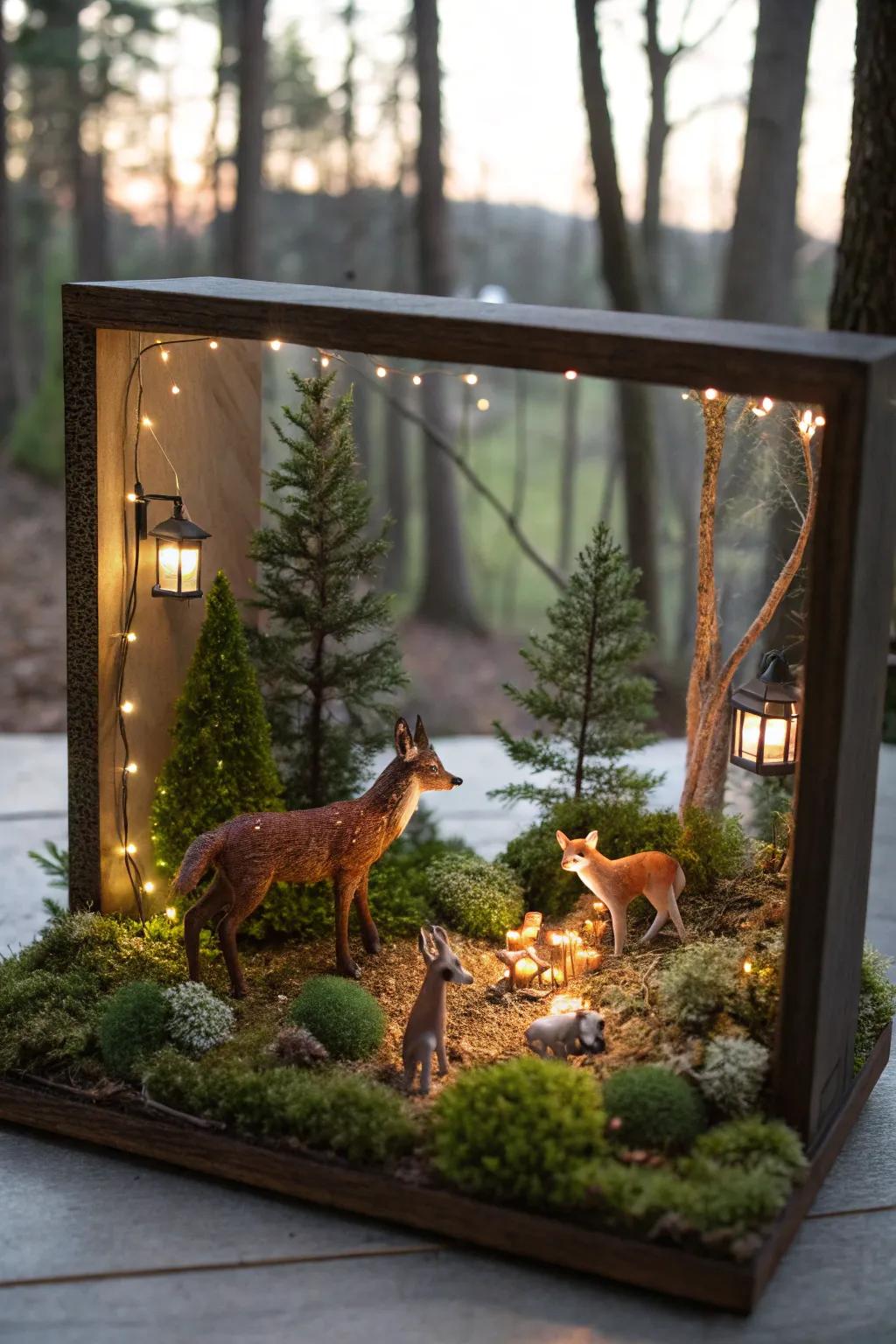 A charming woodland creature display receptacle