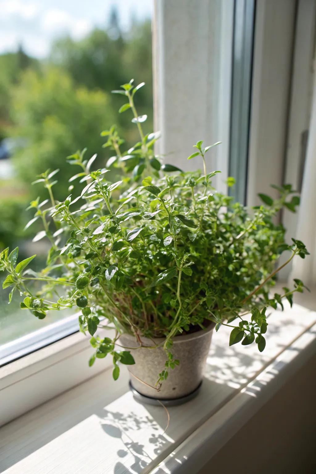 Common thyme showcasing versatile beauty in full sun.